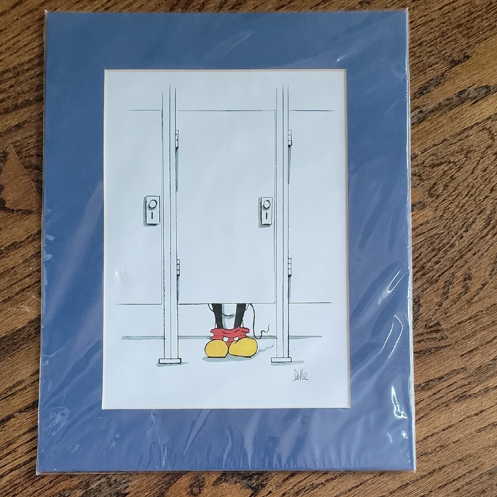 W. Parry Dolle Mickey Bathtoom Print, 11x15